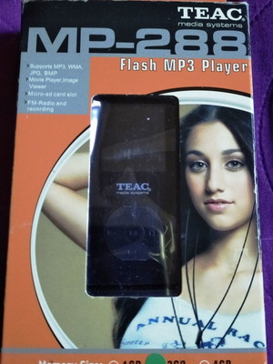 FLASH MP3 PLAYER TEAC 288 -2GB MNHNH,ΡΑΔΙΟΦΩΝΟ,ΑΚΟΥΣΤΙΚΑ,ΦΟΡΤΙΣΤΗΣ. ΚΑΙΝΟΥΡΓΙΟ ΣΤΟ ΚΟΥΤΙ ΤΟΥ!