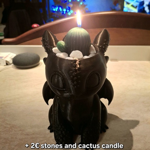 Fury Toothless figure planter new