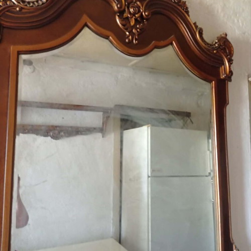 Handmade entry console used with hanger and mirror