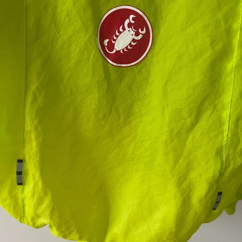 Castelli Velo windjacket men's size L, green and yellow