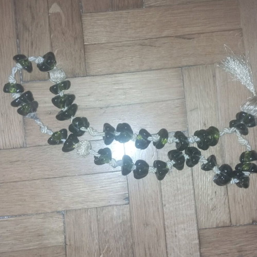 Greek komboloi like new with green shining beads
