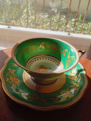 Coffee cup with saucer German porcelain like new