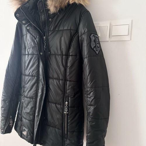 Philipp Plein Couture women's black jacket with fur like new, size large