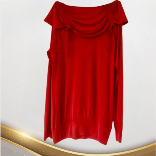 Display blouse red off-shoulder like new, one size