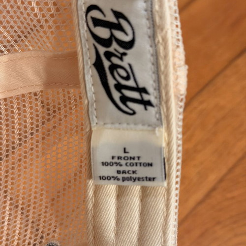 Brett Hat new, beige and black, size large, mesh back