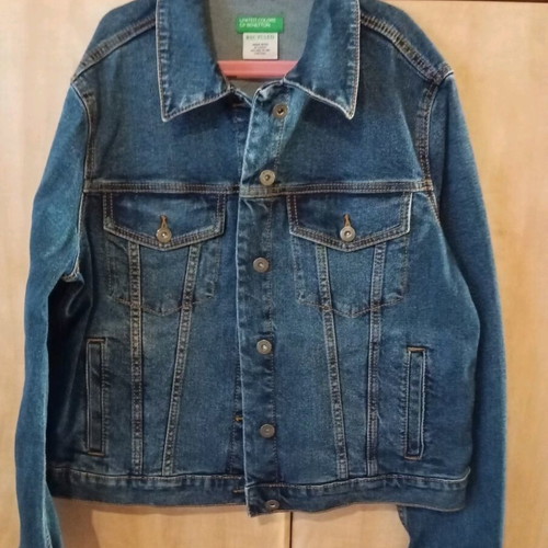 Benetton jean jacket new SS 2025 collection, large