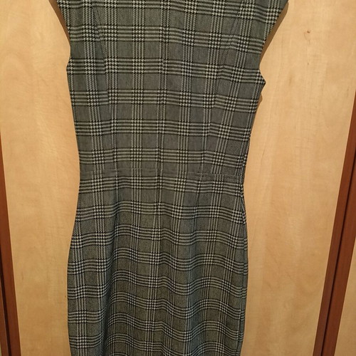 Mango checked winter midi sleeveless dress like new