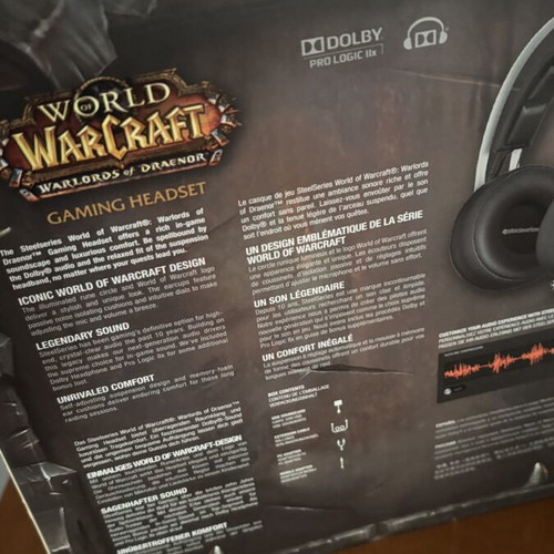 SteelSeries Siberia Elite Warcraft Edition headset new, wired