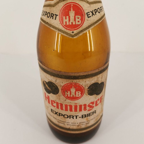 Henninger glass beer bottle used