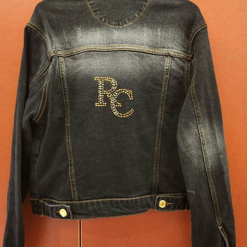 Roberto Cavalli black denim jacket like new