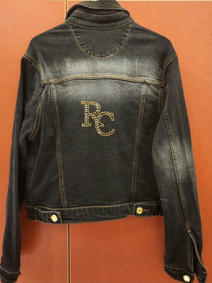 Roberto Cavalli black denim jacket like new