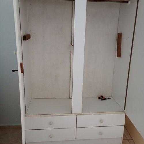 Wardrobe two-door with four drawers new