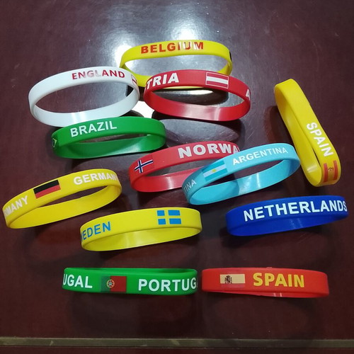 Country wristbands pack of 12, new