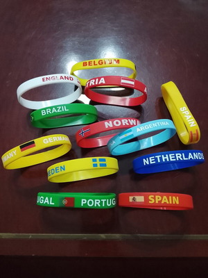 Country wristbands pack of 12, new