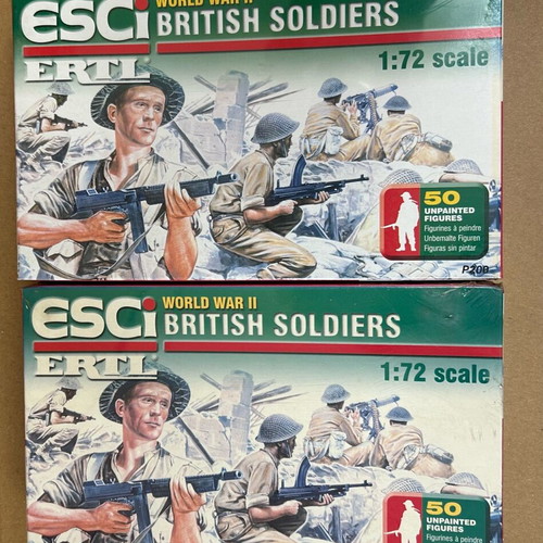 Πακέτο 2 Ertl Esci World War II 50 British Soldiers 1:72 Scale καινούργιο