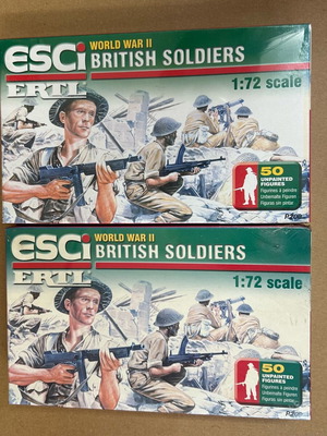 Πακέτο 2 Ertl Esci World War II 50 British Soldiers 1:72 Scale καινούργιο