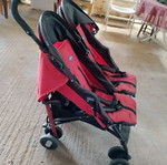 Chicco Echo Twin twin stroller used, Garnet