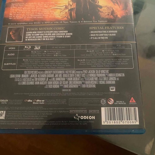 Percy Jackson Sea of Monsters Blu-ray 3D used