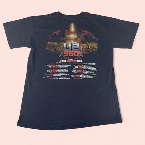 U2 360 Degree Tour Europe T-shirt used, black, size XL