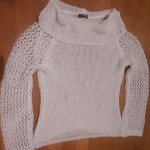 Mezzo knitted sweater like new, ecru, size S