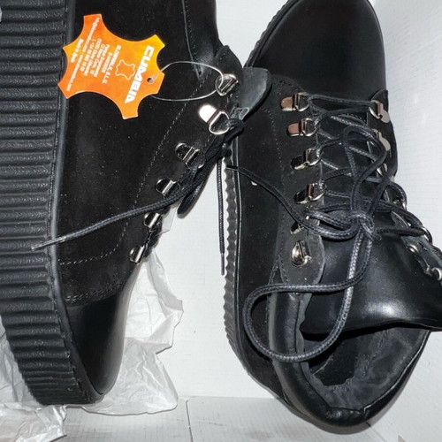 Coimbra black ankle boots size 38 new, genuine suede leather