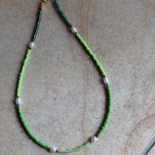 Set of 3 summer necklaces, colorful orange