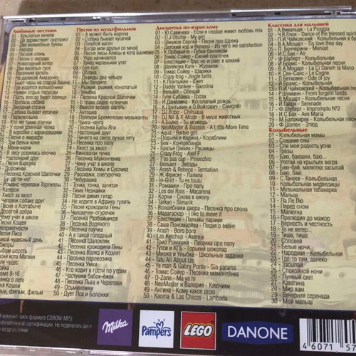 CD MP3 Disco Party children's album used, 200 foreign Russian songs