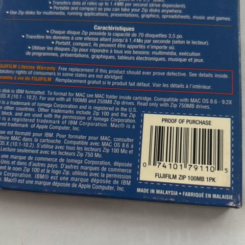 Fujifilm 100MB Zip disk