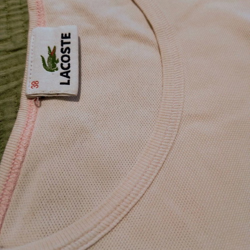 Lacoste pique women's shirt used, soft pink