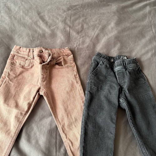 GAP kids' jeans like new, black and beige, size 104 cm