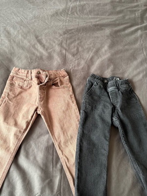 GAP kids' jeans like new, black and beige, size 104 cm