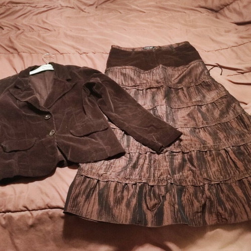 cotton skirt set with jacket