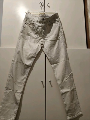 Ανδρικό παντελόνι Zara μεταχειρισμένο, άσπρο, μεγέθη S και M