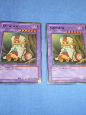 Yu Gi Oh Sanwitch μεταχειρισμένες κάρτες, πακέτο 2