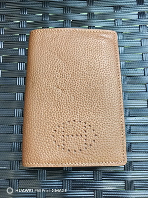 Hermes document case used, brown leather