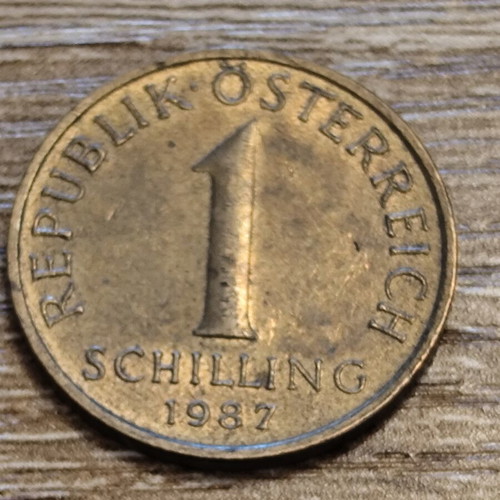 Austrian 1 Schilling 1987 Edelweiss coin used pre-Euro