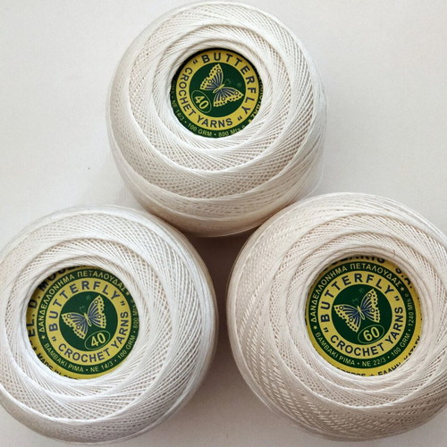 Butterfly Crochet Yarns pack of 3, 100g each, new