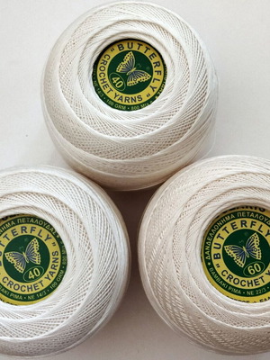 Butterfly Crochet Yarns pack of 3, 100g each, new