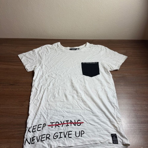 Admiral men's T-shirt Never Give Up white, new, size Small