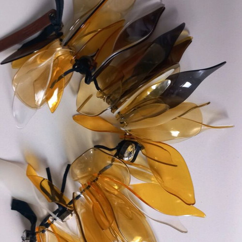 Marni necklace like new, yellow and brown plexiglas