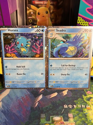 Horsea & Seadra SFA Evolution Bundle Cosmos Holo Pokemon Card Mint