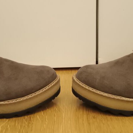 Suede ankle boots new, beige and brown, size 40