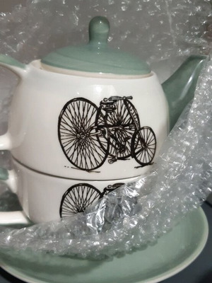 Teapot with cup and saucer new with box