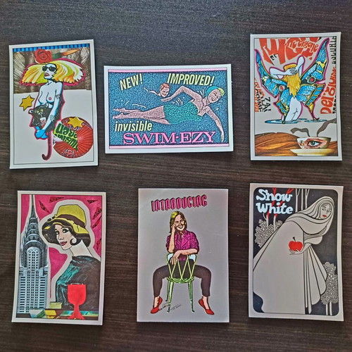 Panini figurine set like new, retro pop art 80's, 6 pieces