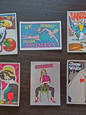 Panini figurine set like new, retro pop art 80's, 6 pieces