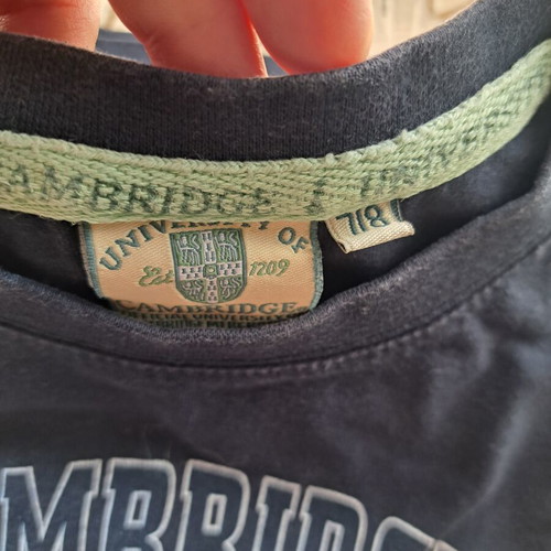 Cambridge University Kids' T-shirt 7-8 Years Like New, Blue