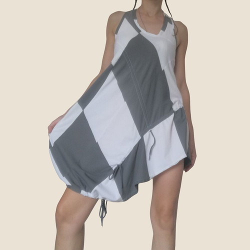 Hugo Boss dress like new, white and grey casual cotton, size S