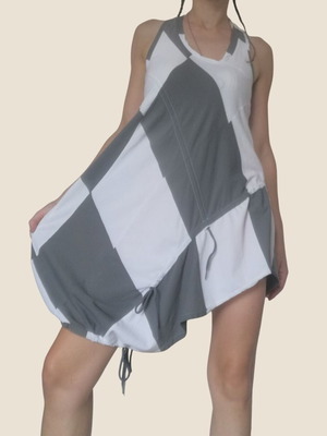 Hugo Boss dress like new, white and grey casual cotton, size S
