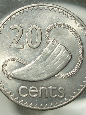 Νόμισμα Fiji 20 cents μεταχειρισμένο, 1969-1985