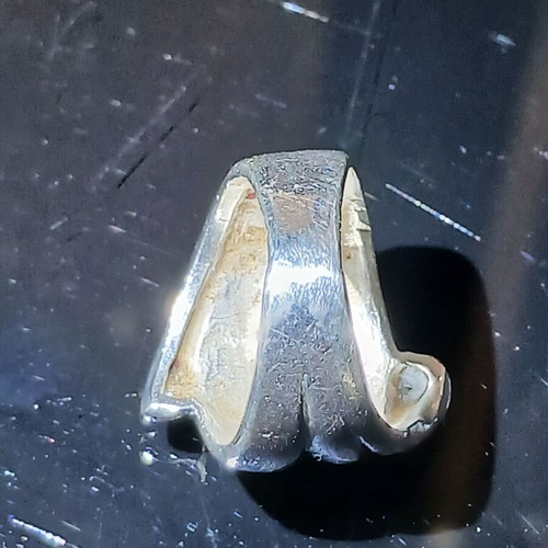 Silver-gold ring used, size 54, 9.52g
